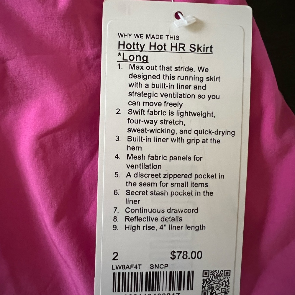 Lululemon Hotty Hot skirt Long